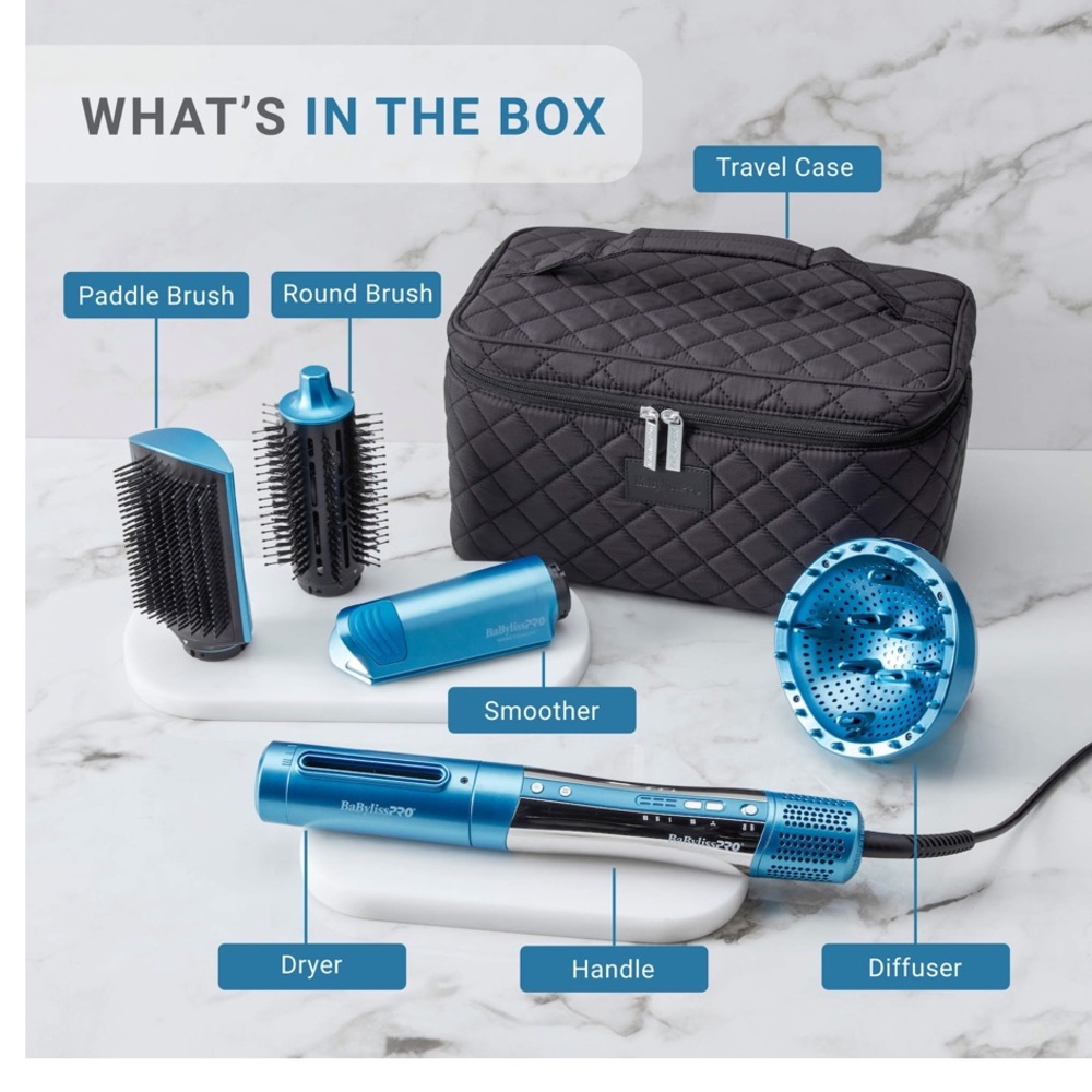 BABYLISSPRO Nano Titanium StyleSwitch lonic Multi-Styler &
Hair Dryer